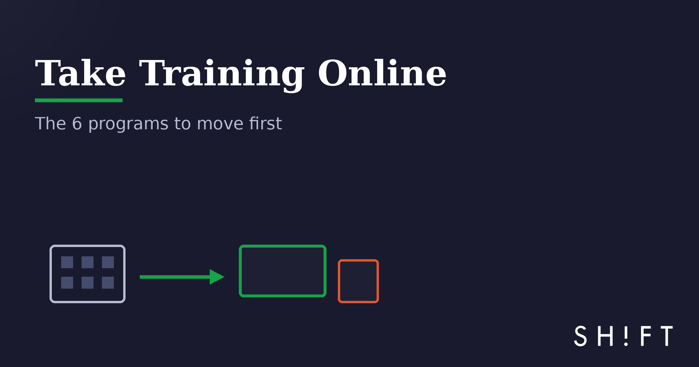 Take training online — the 6 programs to move first