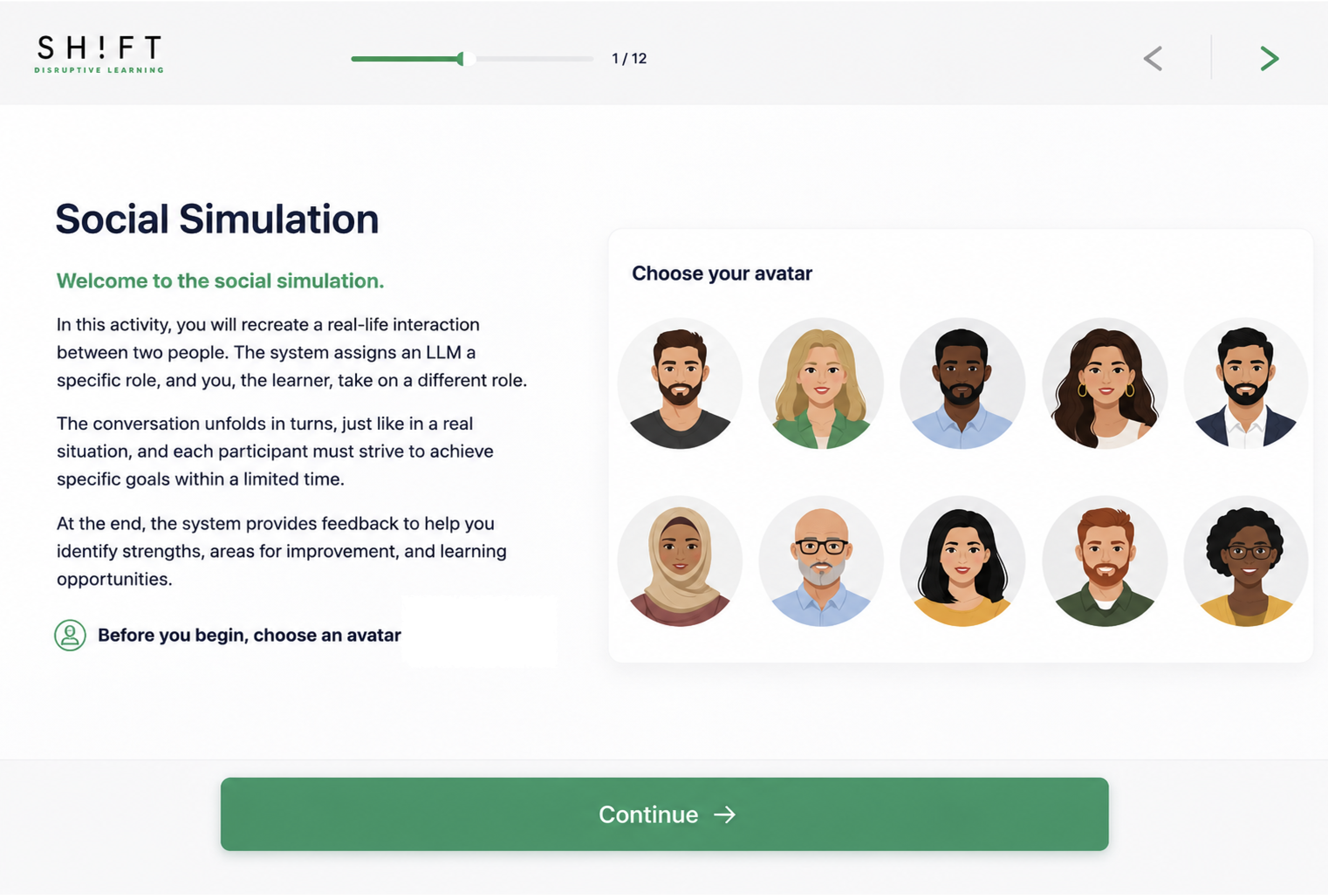 Social Simulation — live voice roleplay